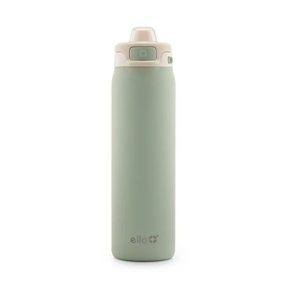 Ello Pop & Fill Stainless Steel Water Bottle with Quick 32 Ounces, Pistachio